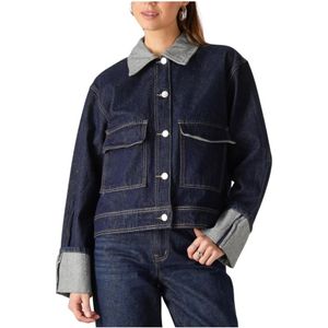 Y.a.s, Dames, Jassen, Blauw, Maat: S Denim,
