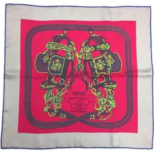 Hermès Vintage, Dames, Pre-owned, Veelkleurig, Maat: ONE Size Zijde,