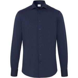 Traiano Milano, Heren, Overhemden, Blauw, Maat: XL Leer,