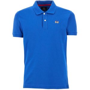 La Martina, Heren, Tops, Blauw, Maat: 4XL Katoen,