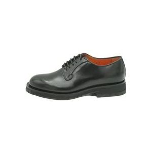 Santoni Zwarte veterschoenen - Maat 8 / 43 , Black , Heren , Maat: 41 1/2 EU