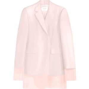 Sportmax, Dames, Jassen, Roze, Maat: XS Zijde,