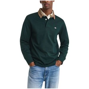 Gant, Heren, Sweatshirts & Hoodies, Groen, Maat: S