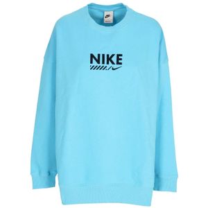 Nike, Dames, Sweatshirts & Hoodies, Blauw, Maat: XS Fleece,