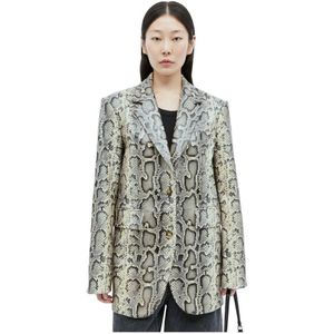 Sportmax, Dames, Jassen, Veelkleurig, Maat: XS Leer,