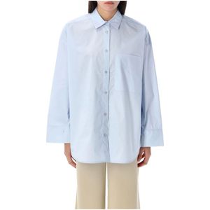By Malene Birger, Dames, Blouses & Shirts, Blauw, Maat: S Katoen,