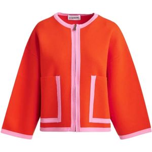 Essentiel Antwerp, Dames, Jassen, Oranje, Maat: XS Viscose,