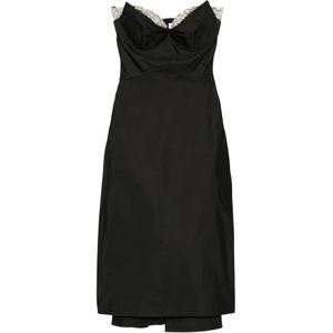 Alexander McQueen, Dames, Jurken, Zwart, Maat: S Zijde,