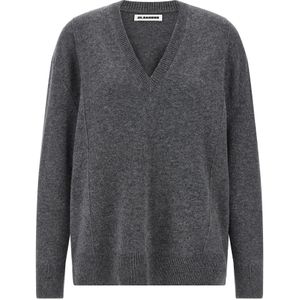 Jil Sander, Dames, Truien, Grijs, Maat: S Wol,