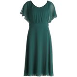 Vera Mont - Kleedjes - Dames - Groen - Chiffon - Cocktailjurk met Korte Mouwen