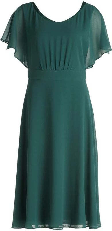 Vera Mont - Kleedjes - Dames - Groen - Chiffon - Cocktailjurk met Korte Mouwen