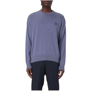 Etro, Heren, Truien, Blauw, Maat: XL Wol,