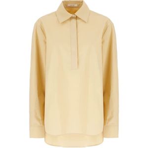 The Row, Dames, Blouses & Shirts, Beige, Maat: XS Katoen,