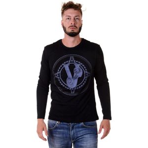 Versace Jeans Couture, Heren, Tops, Zwart, Maat: XL