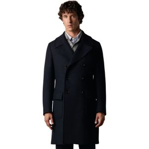 Brooks Brothers, Heren, Mantels, Blauw, Maat: L Wol,