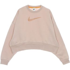 Nike, Dames, Sweatshirts & Hoodies, Roze, Maat: M Katoen,