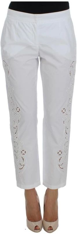 Dolce & Gabbana, Dames, Broeken, Wit, Maat: XS Katoen,
