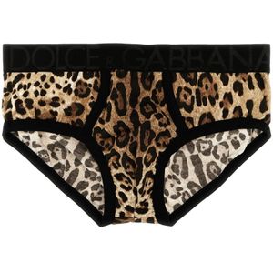 Dolce & Gabbana - Slip - Luipaardprint - Katoen - Met Elastische Tailleband