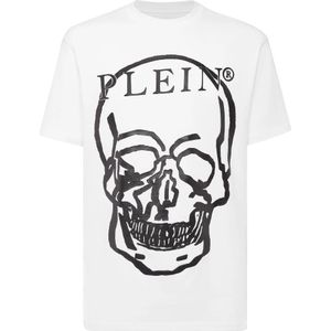 Philipp Plein, unisex, Tops, Wit, Maat: 2XL Jersey,