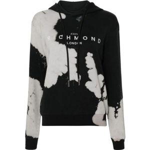 John Richmond, Dames, Sweatshirts & Hoodies, Zwart, Maat: XS Katoen,