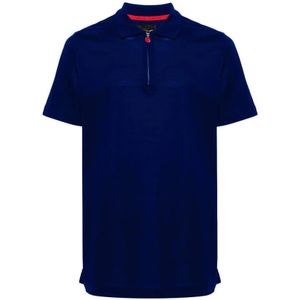 Kiton, Heren, Tops, Blauw, Maat: M Katoen,