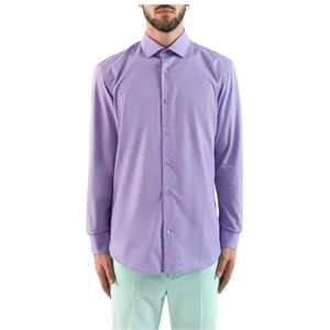Corsinelabedoli, Heren, Overhemden, Paars, Maat: S Katoen,