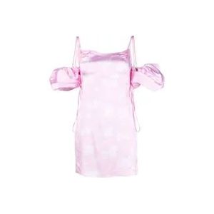 Jacquemus Roze jurk met pofmouwen , Pink , Dames , Maat: XS