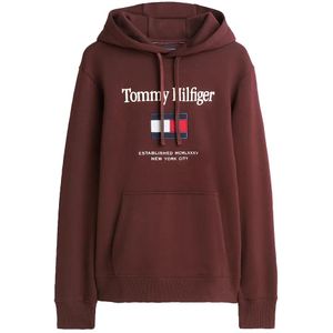 Tommy Hilfiger, Heren, Sweatshirts & Hoodies, Bruin, Maat: M Fleece,