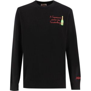 MC2 Saint Barth, Heren, Truien, Zwart, Maat: M Wol,