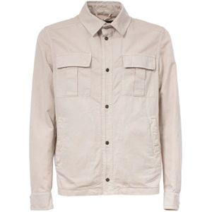 Herno, Heren, Jassen, Beige, Maat: 2XL Katoen,