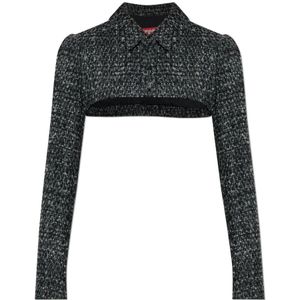 Diesel, Dames, Jassen, Zwart, Maat: 3XS Katoen,