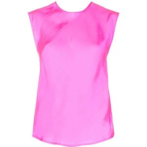 Forte Forte, Dames, Tops, Roze, Maat: XL Zijde,