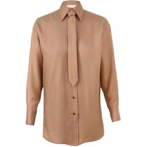 Zimmermann, Dames, Blouses & Shirts, Bruin, Maat: M Zijde,