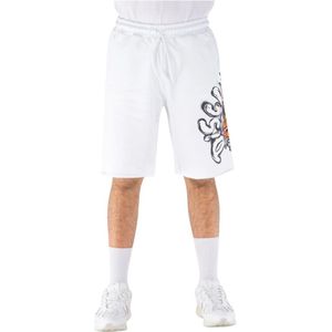 Disclaimer, Heren, Korte broeken, Wit, Maat: XL Katoen,