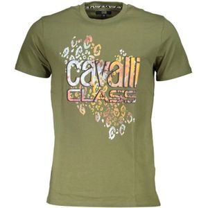 Cavalli Class, Heren, Tops, Groen, Maat: L Katoen,