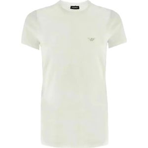 Emporio Armani - TShirt MC Logo Viscose - Wit - Dames