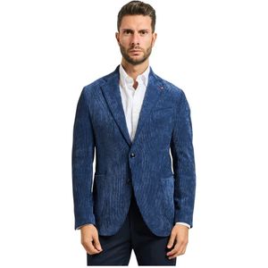 Mulish, Heren, Jassen, Blauw, Maat: S Leer,