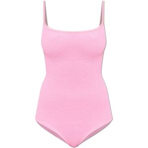 Hunza G, Dames, Badkleding, Roze, Maat: ONE Size Polyamide,