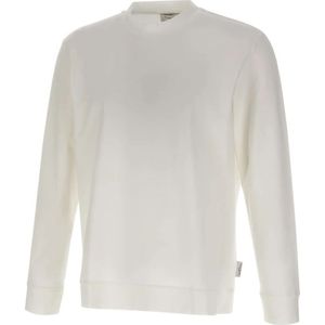 Paolo Pecora, Heren, Sweatshirts & Hoodies, Wit, Maat: M Katoen,