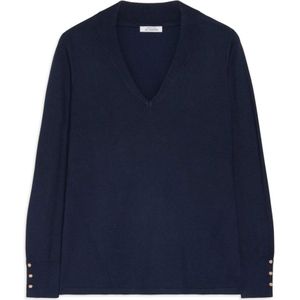 Fiorella Rubino, Dames, Truien, Blauw, Maat: XS Nylon,