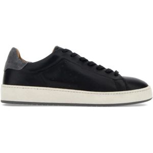 Hogan Geperforeerde Logo Sneakers Zwart , Black , Heren , Maat: 42 EU