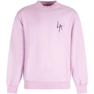 Local Authority, Heren, Sweatshirts & Hoodies, Roze, Maat: M Fleece,