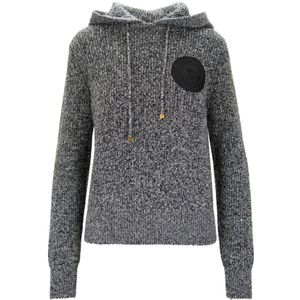 Elisabetta Franchi, Dames, Sweatshirts & Hoodies, Grijs, Maat: XS Wol,