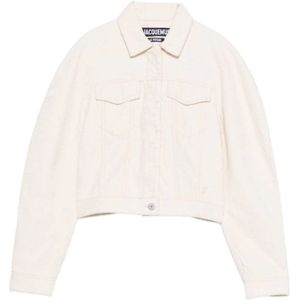Jacquemus, Dames, Jassen, Wit, Maat: XS Denim,