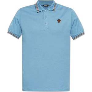 Versace, Heren, Tops, Blauw, Maat: S Katoen,