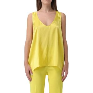 Pinko, Dames, Tops, Geel, Maat: XS Satijn,