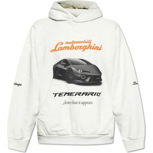 Balenciaga, Heren, Sweatshirts & Hoodies, Beige, Maat: L Katoen,