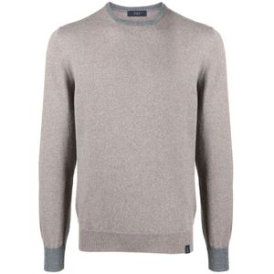 Fay, Heren, Truien, Beige, Maat: M