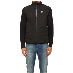Emporio Armani Ea7, Heren, Jassen, Zwart, Maat: 2XL Poliester,
