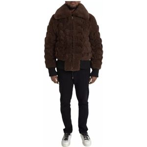 Bottega Veneta, Heren, Jassen, Bruin, Maat: XS Wol,